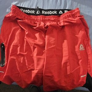 Reebok Men's Vibrant Red Athletic Shorts